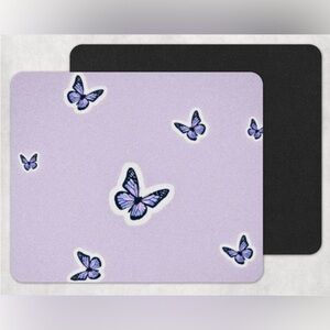 Purple Butterfly Mouse Pad